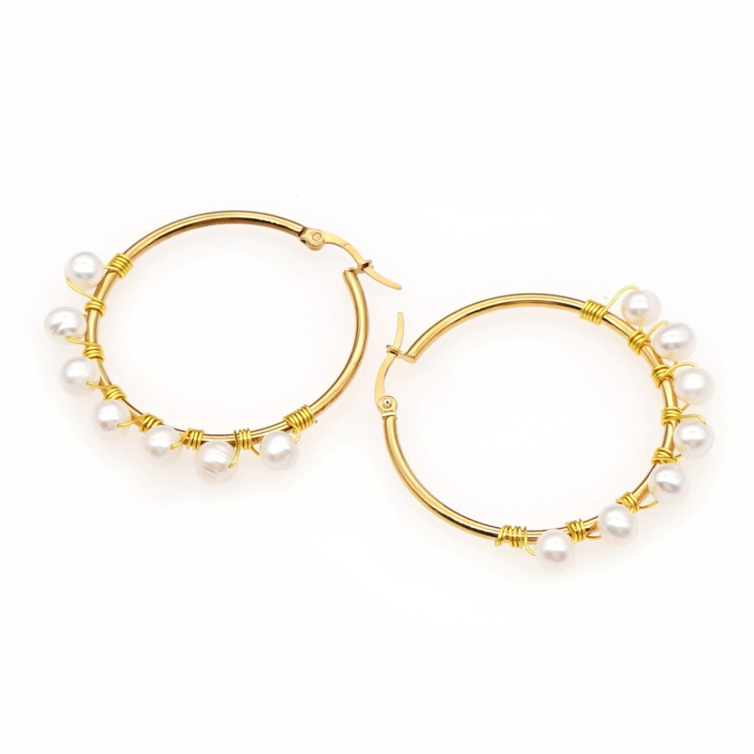 Fly - Pearl Hoops